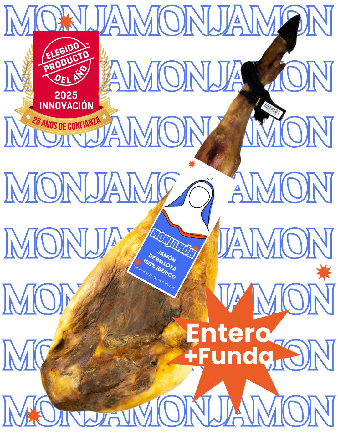 Monjamón 100% Iberian Acorn-fed Ham +42 Months