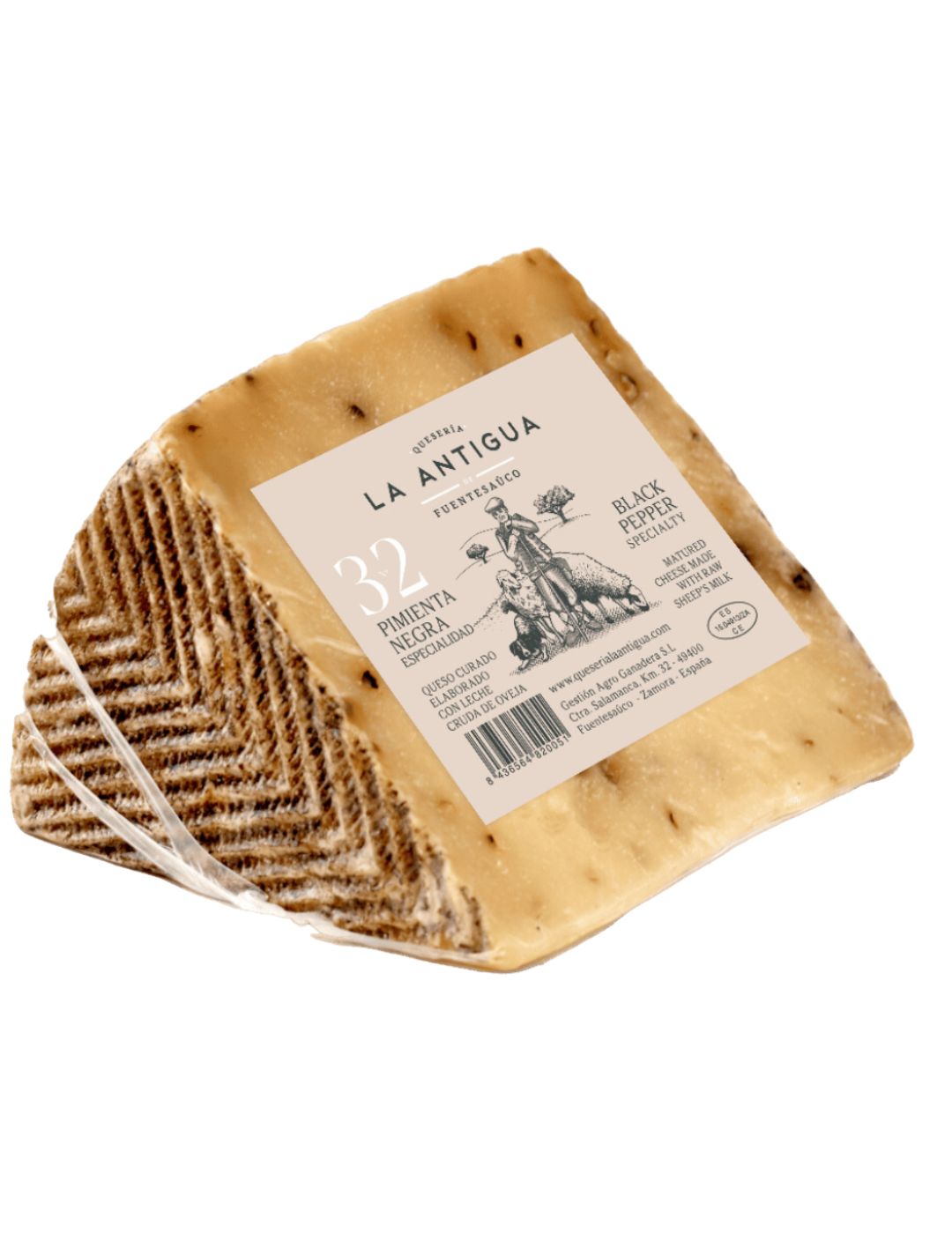 Queso de oveja curado con pimienta negra