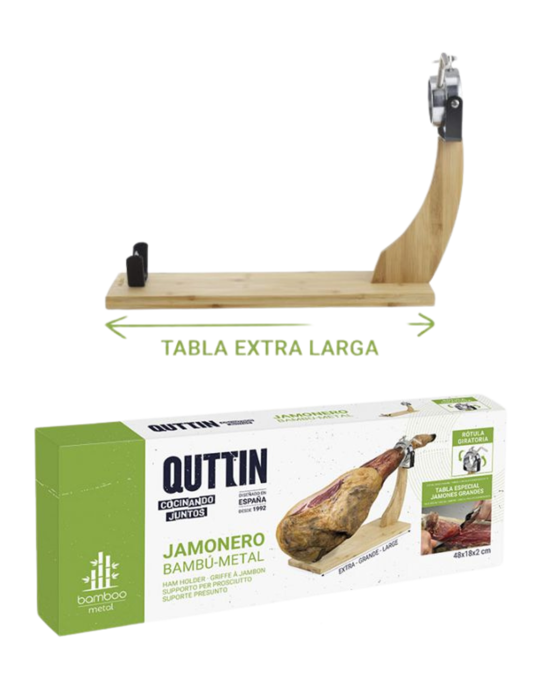 JAMONERO AVANZADO Bambú + Rotula Giratoria