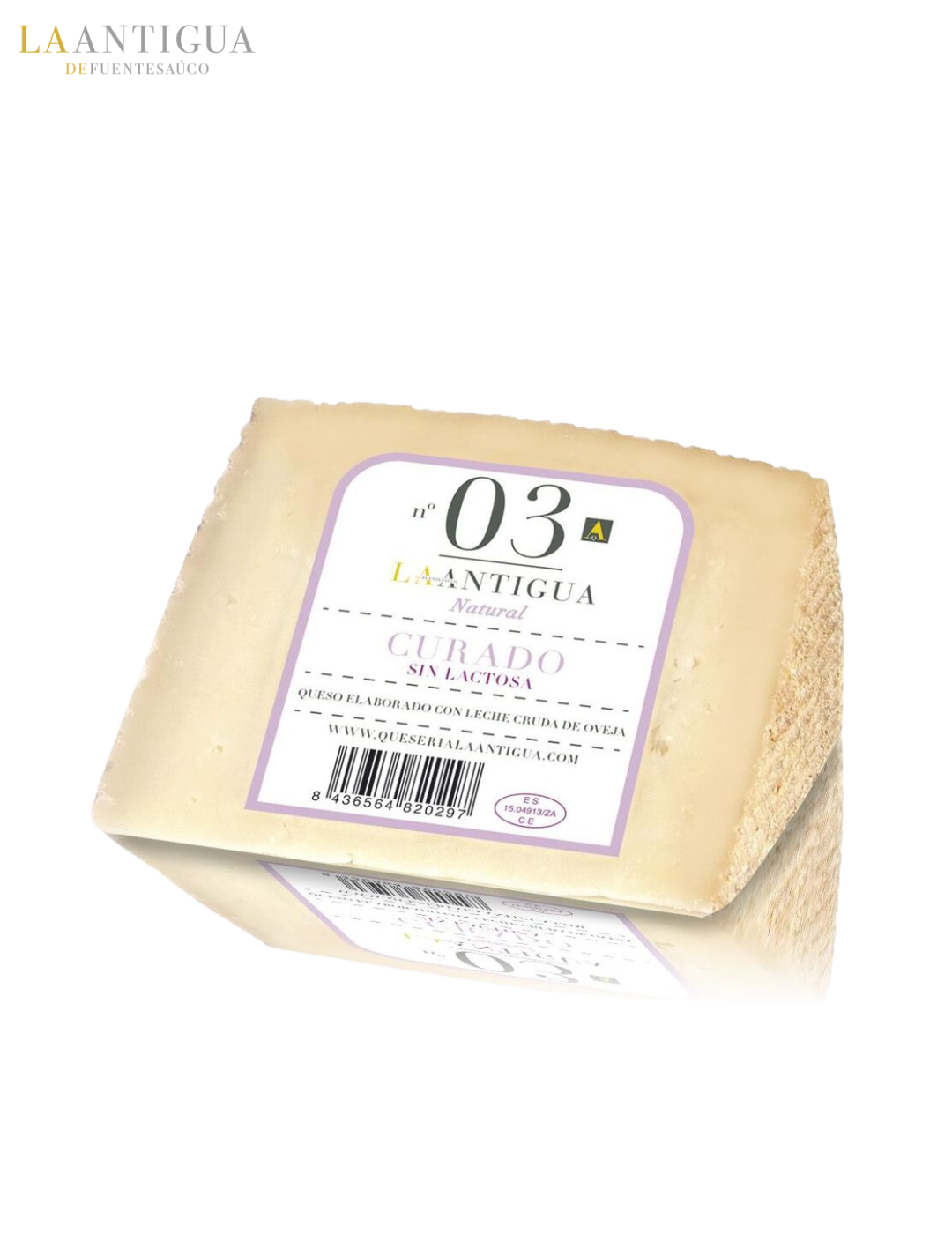 Aged cured sheep cheese LACTOSE FREE - 250 gram wedge 