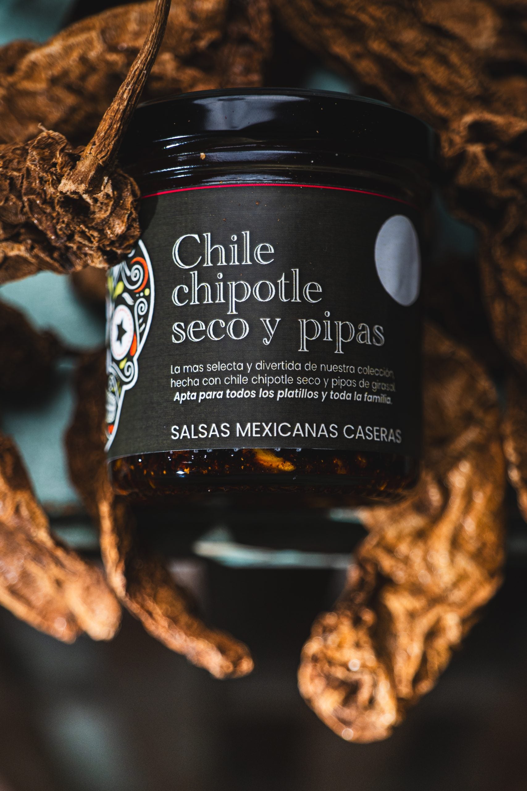 Salsa Chile Chipotle seco y pipas | Picante nivel 2